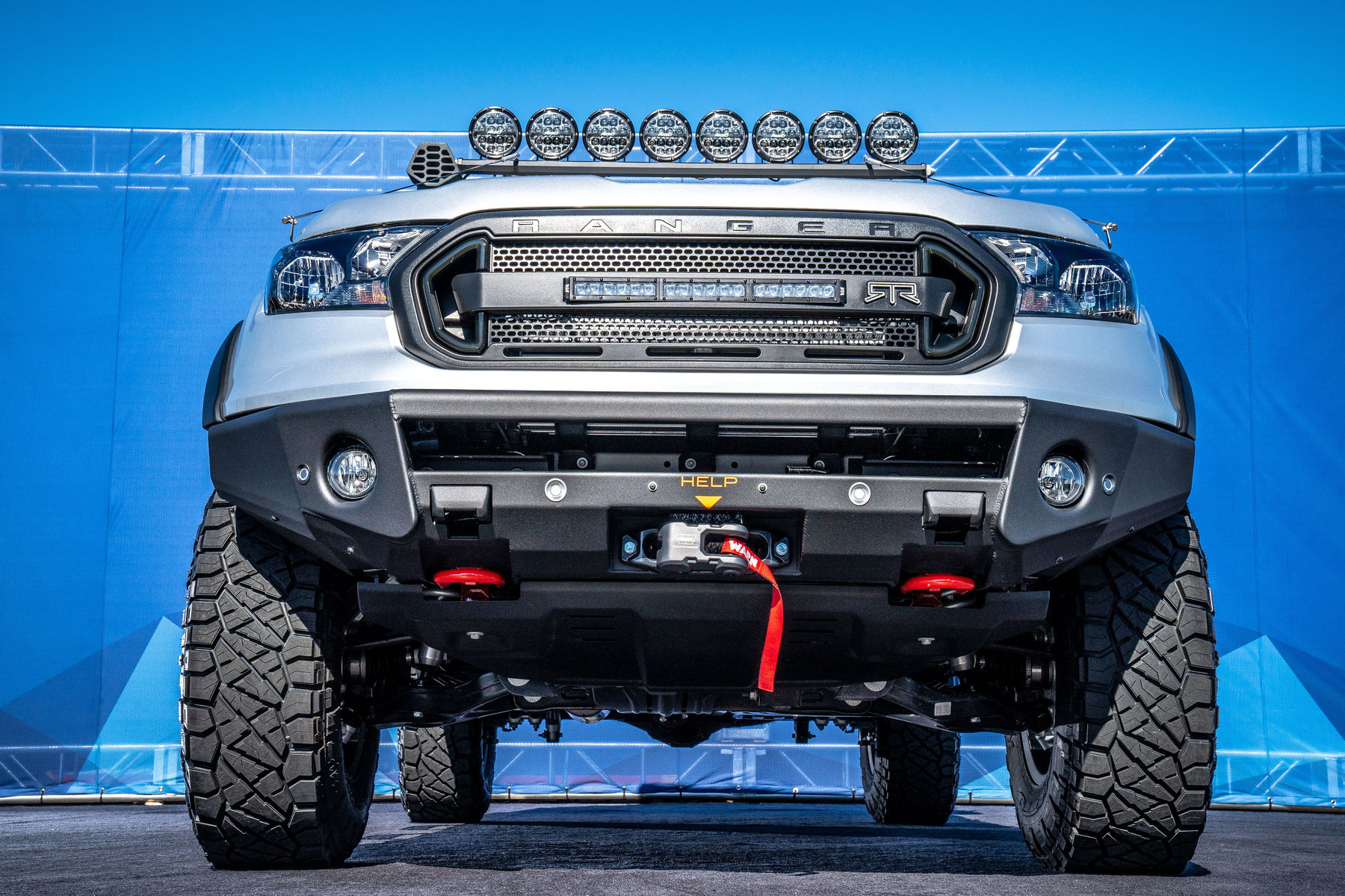 2019 Ford Ranger |  2019 Ford Ranger XLT Sport SuperCrew FX4  ‘Rambler’ By RTR - low front head on shot 
