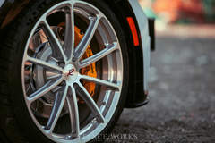 H&R's VW Beetle R-Line on Forgeline One Piece Forged Monoblock GT1 5-Lug Wheels