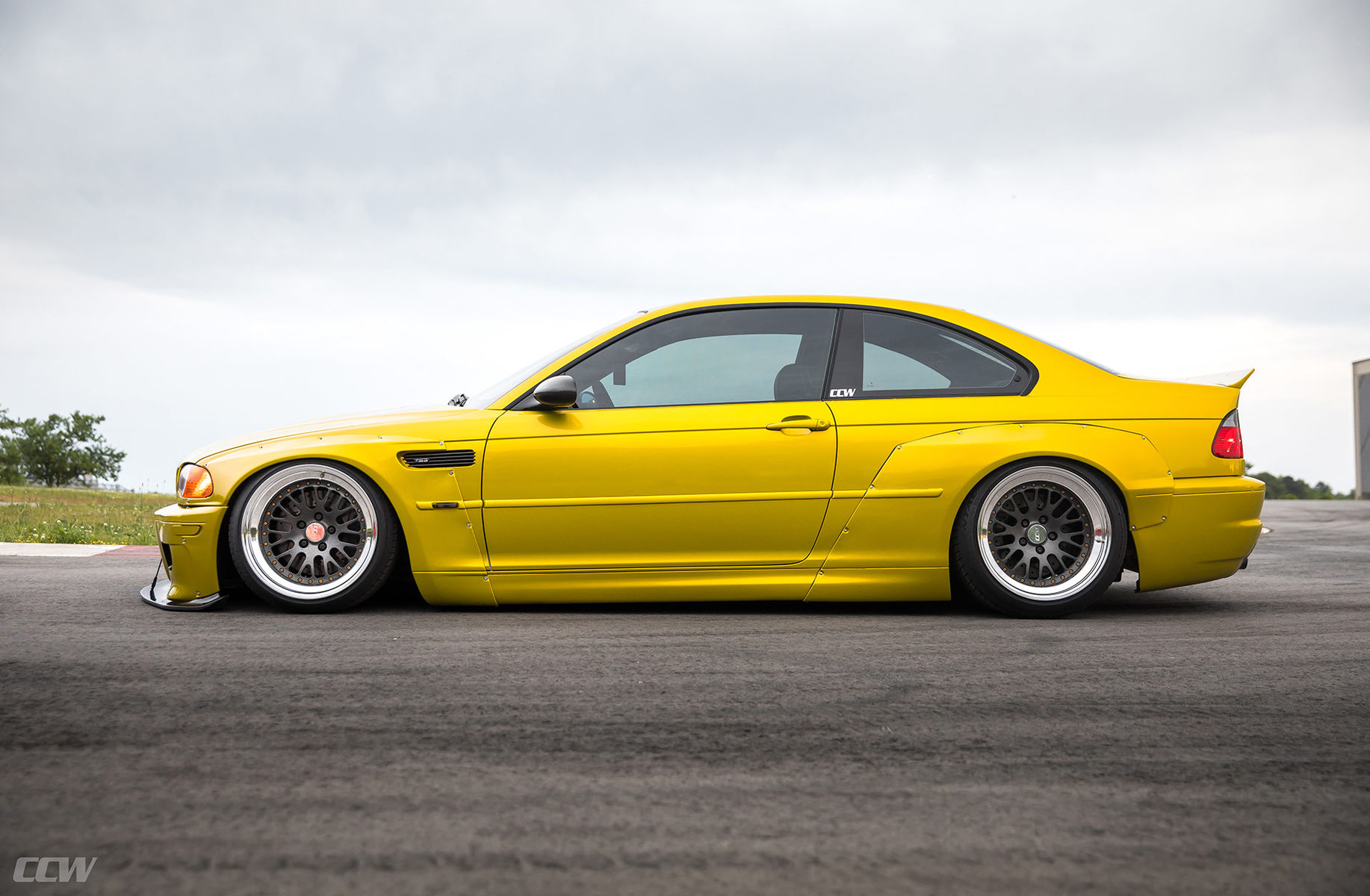 BMW M3 | Phoenix Yellow Pandem Widebody E46 M3 - CCW Classic 3 Piece Wheels