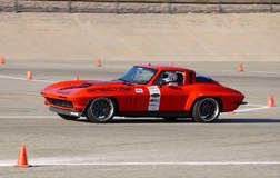 Greg Thurmond Wins Classic Muscle Class at NMCA West Autocross in his '65 SCAR Corvette on Forgeline DE3C Concave Wheels