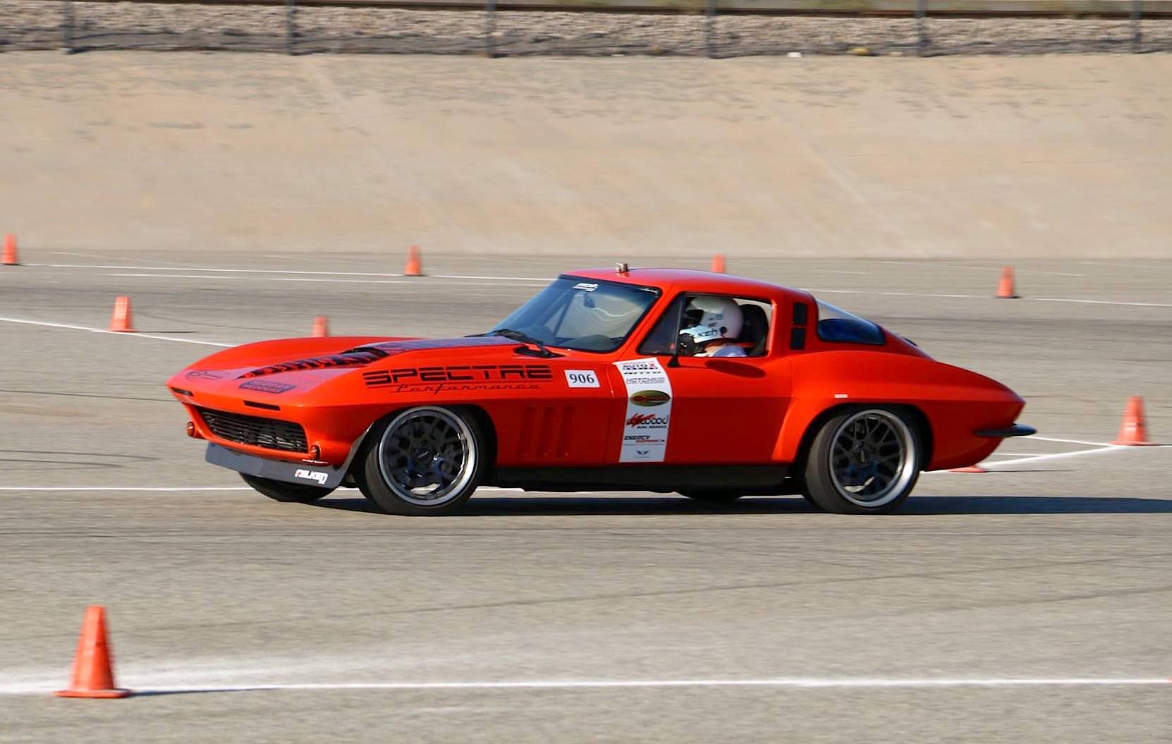 1965 Chevrolet Corvette Stingray | Greg Thurmond Wins Classic Muscle Class at NMCA West Autocross in his '65 SCAR Corvette on Forgeline DE3C Concave Wheels