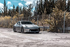 Nissan 370z on Velgen Wheels  VMB7 Matte Gunmetal