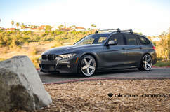 2016 BMW 328d M Sports Wagon Fitted With 20 Inch BD-21's in Silver w/ Chrome SS Lip