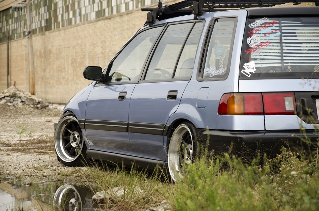 1988 Honda Civic | Ruff Racing R358's on '88 Honda Civic Wagon