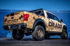 2019 Ford F-150 Lariat Sport SuperCrew 4X4 By DRAGG - low rear 3/4 shot 