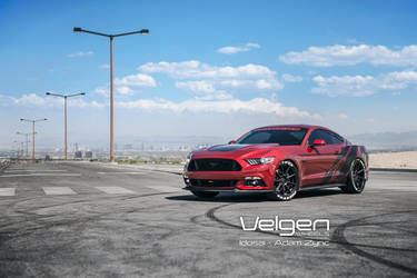 2015 Ford Mustang | 2015 Mustang Ruby Red on Velgen Wheels VMB9