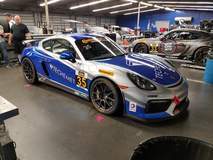 CJ Wilson Racing Porsche Cayman GT4 Clubsports Test at Roar Before the 24 on Forgeline One Piece Forged Monoblock GS1R Wheels