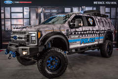 2017 Ford F-350 Super Duty 4x4 XL Crew Cab “MBX350 Matchbox Police” by Skyjacker Suspensions - Quarter shot at #FordSEMA