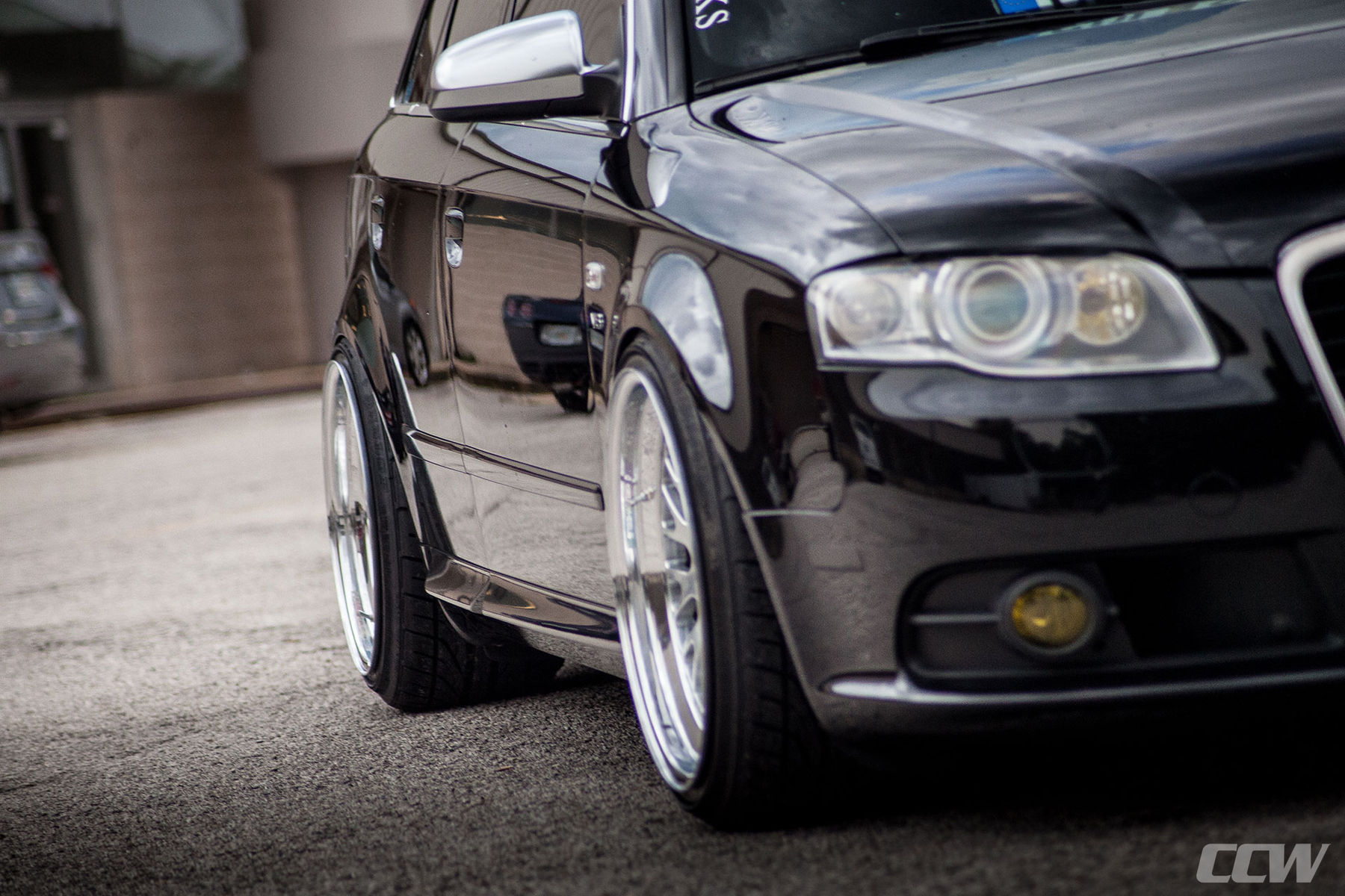  Audi S4 | Black Audi S4 Avant Wagon - CCW Classic Polished 3 Piece Wheels