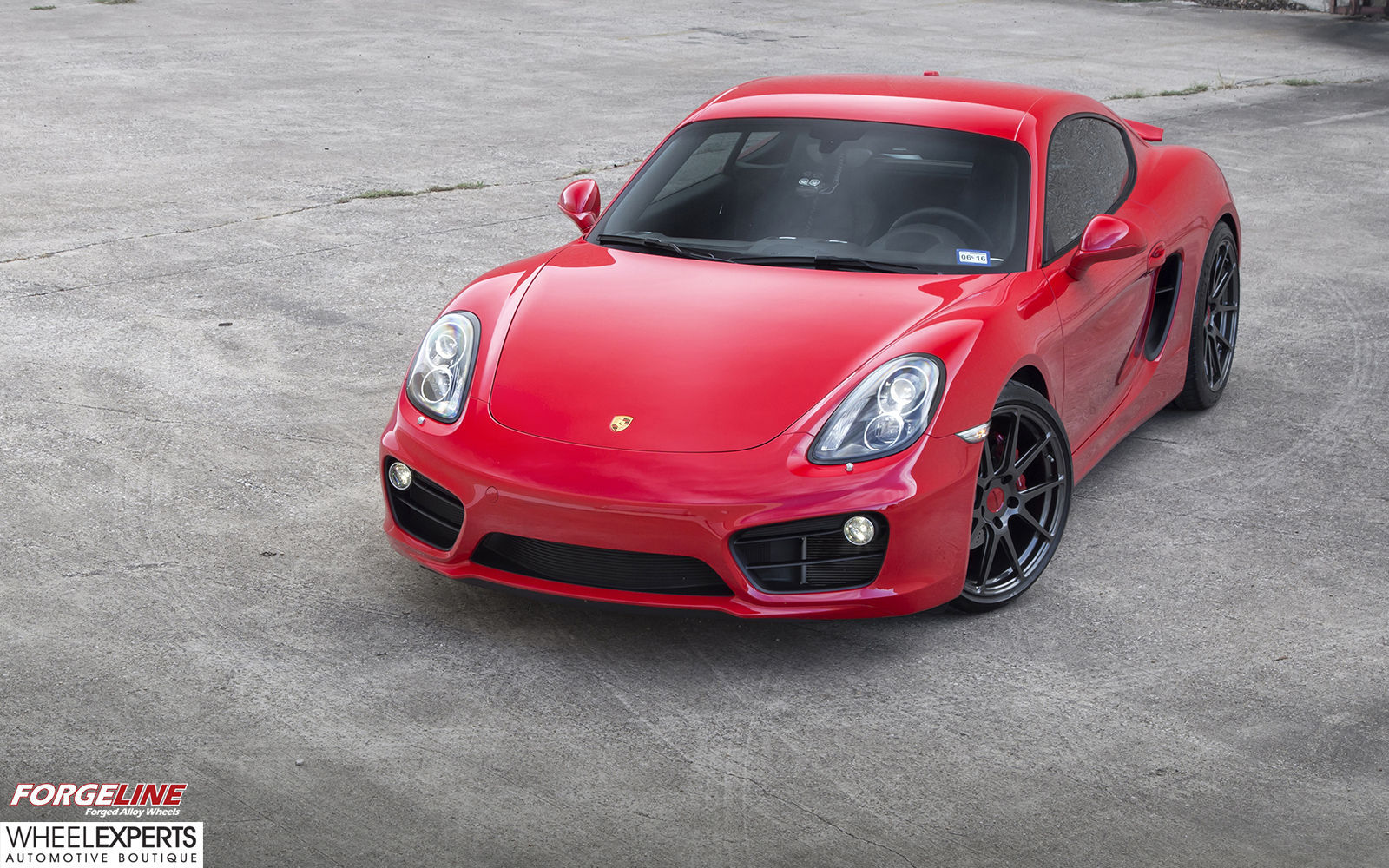 2014 Porsche Cayman | Red Porsche Cayman S on Forgeline One Piece Forged Monoblock GA1R Wheels