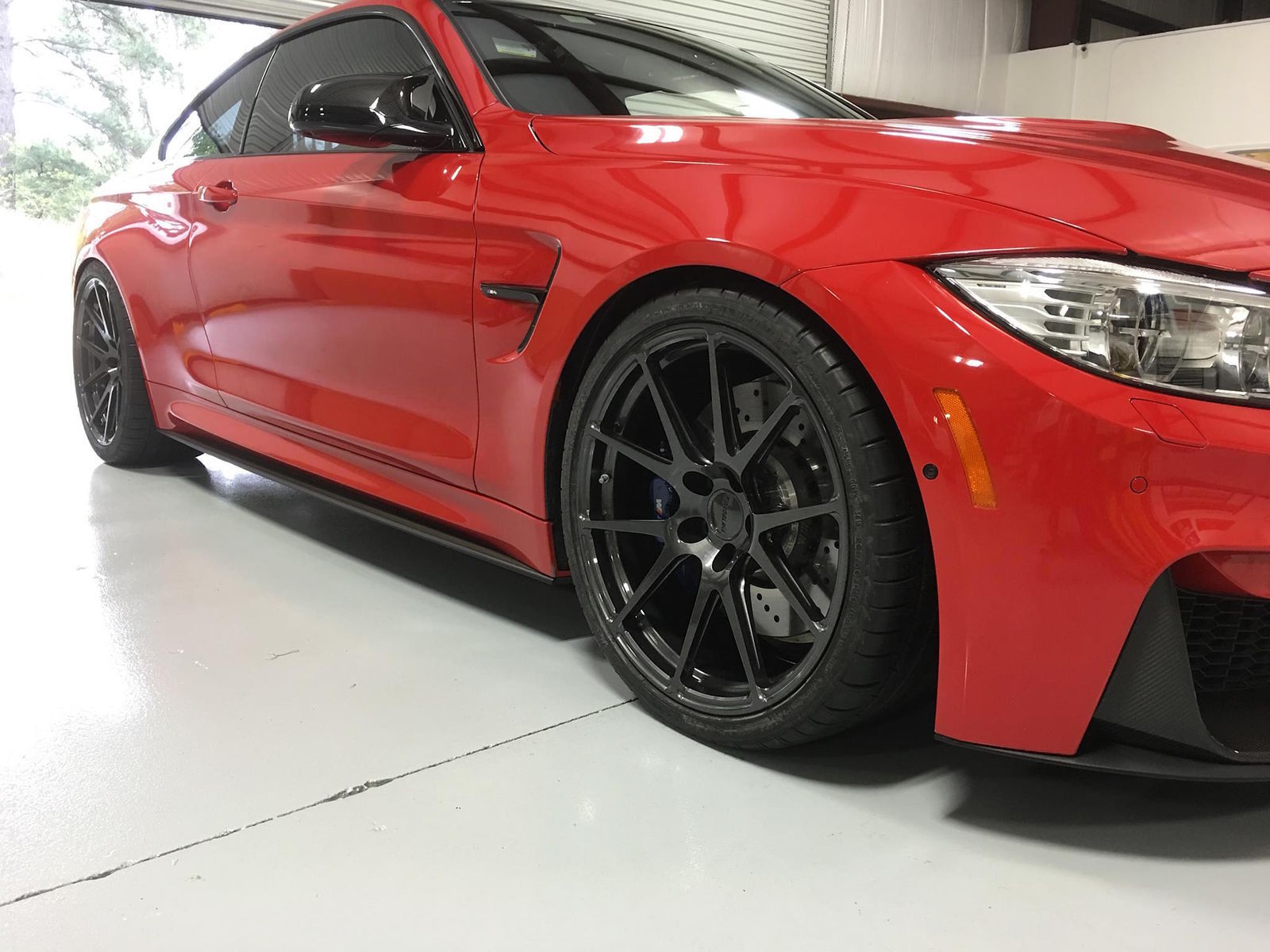 2016 BMW M4 | Red BMW F82 M4 on Forgeline One Piece Forged Monoblock GA1R Wheels