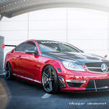2014 Mercedes with 20 Inch BD-6 Wheels in Full Matte Graphite