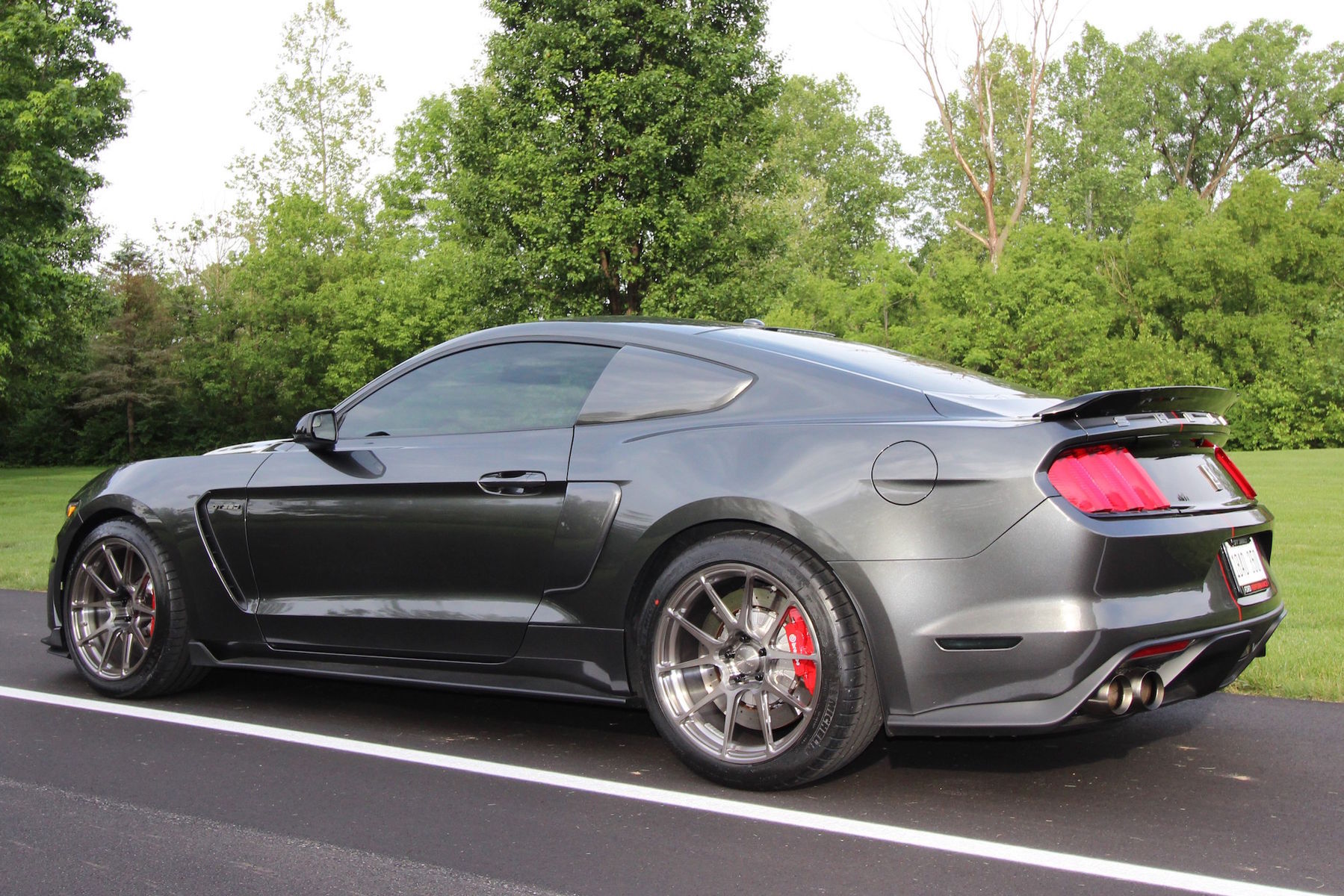 2016 Ford Mustang | Tony Janko's Mustang GT350 on Forgeline One Piece Forged Monoblock GA1R Open Lug Wheels