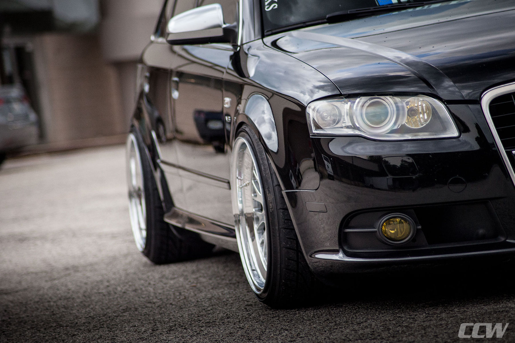  Audi S4 | Black Audi S4 Avant Wagon - CCW Classic Polished 3 Piece Wheels