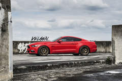 Race Red Mustang on Velgen Wheels