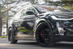 Tesla Model X P100D on 22" Avant Garde M615 Wheels - Satin Black 
