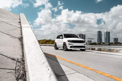 White Jeep SRT8 on Velgen Wheels Classic5 Satin Black 22x10.5 All Around