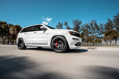 White Jeep SRT8 on Velgen Wheels Classic5 Satin Black 22x10.5 All Around