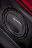 Close up of subwoofer