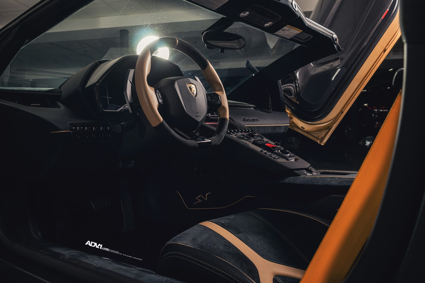Lamborghini Aventador | Gold Lamborghini Aventador SV Roadster LP750-4 - ADV1 ADV5.3 Track Spec CS Series Centerlock