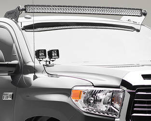 Hood Hinges LED Light Pod Mounting Kit Combo with 4 Pod Lights and Wiring Harness