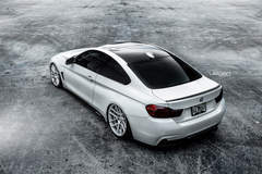 Bagged BMW F32 435i on Velgen Wheels VMB6 Matte Silver 