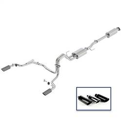 Ford Performance cat-back exhaust with black chrome tips by Borla