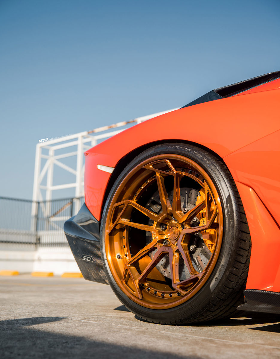 Lamborghini Aventador | Aracio Argos Orange Lamborghini Aventador LP700-4 - ADV.1 ADV5.3 Track Spec CS Series Wheels