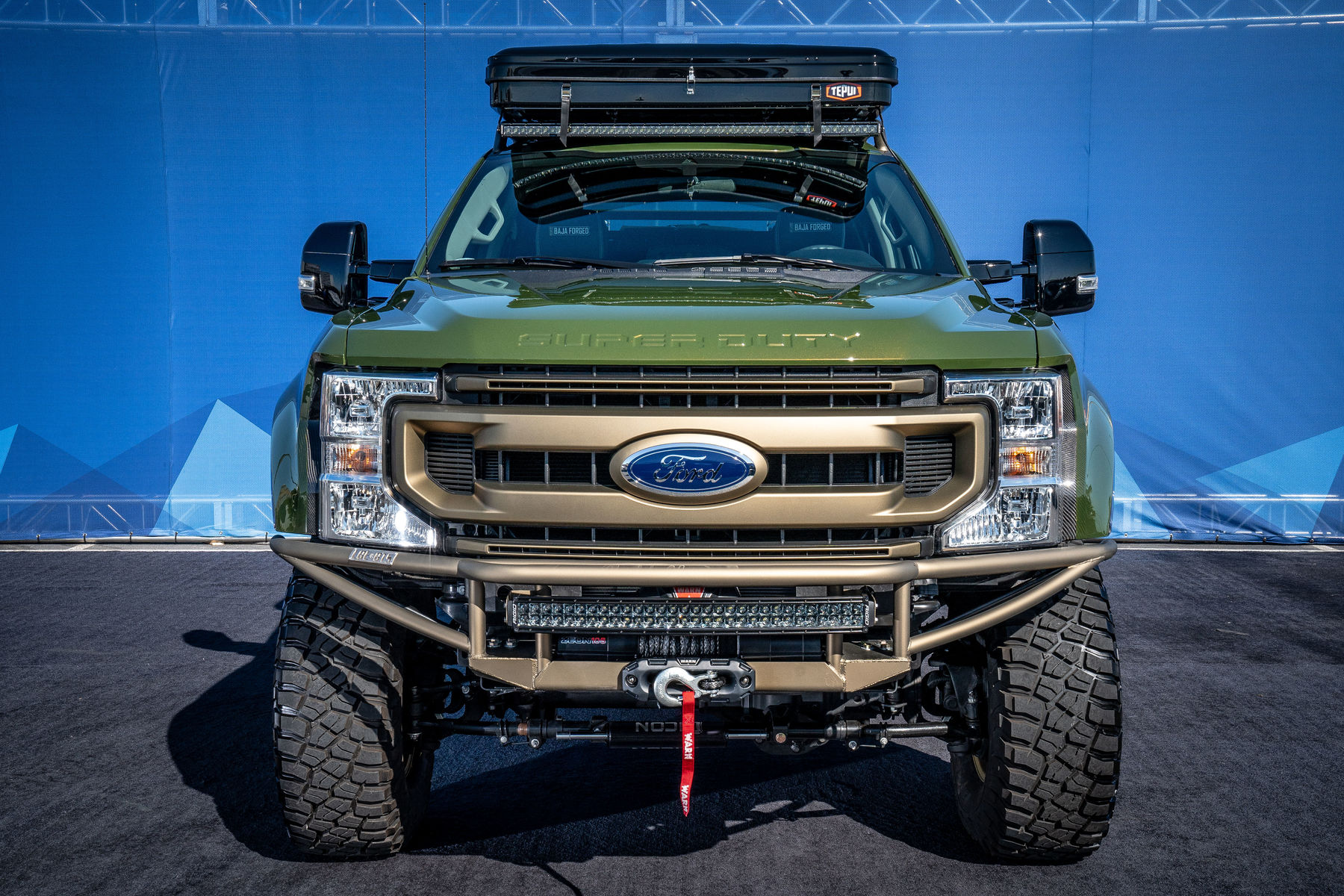 2020 Ford F-250 Super Duty | 2020 Ford F-250 XLT SRW Crew Cab 4x4 “Baja Forged” By LGE-CTS Motorsports - Head on shot