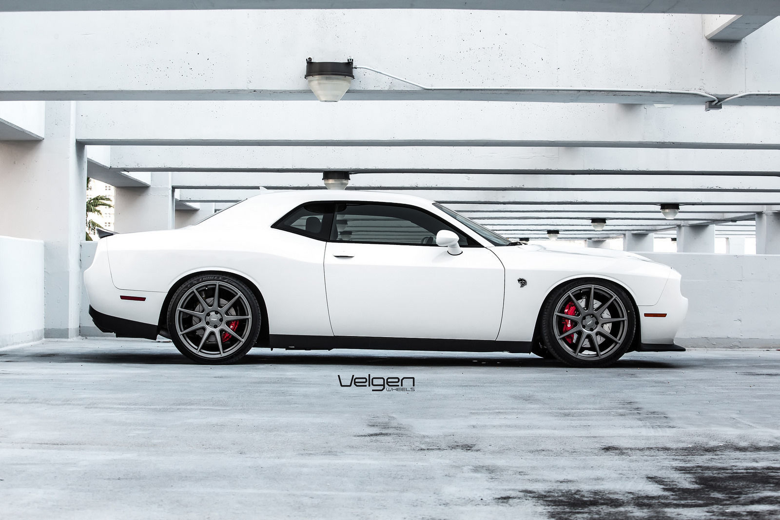 Dodge Challenger Hellcat on Velgen Wheels VMB9 Matte Gunmetal 22x9 ...