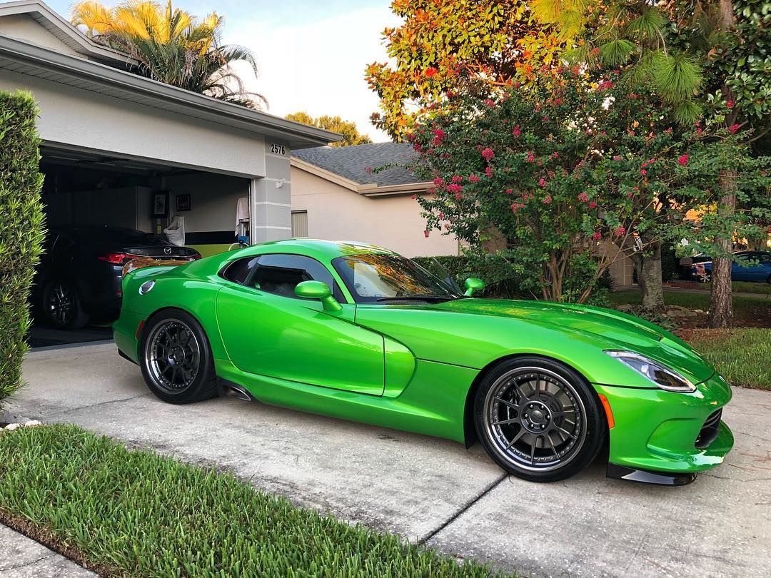 2014 Dodge Viper | Ryan Frankenfield's Stryker Green Dodge Viper GTS on Forgeline Rebel 6-Lug Wheels
