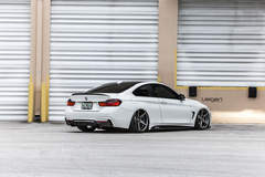 Bagged BMW 435i on Velgen Wheels  Classic5 Matte Gunmetal 20x9 & 20x10.5 