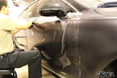 Audi A7 fully wrapped in XPEL STEALTH matte-finish paint protection film