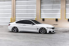 Bagged BMW 435i on Velgen Wheels  Classic5 Matte Gunmetal 20x9 & 20x10.5 