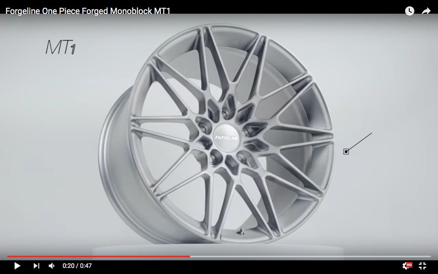 | Forgeline One Piece Forged Monoblock MT1 Wheel