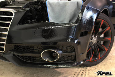 Audi A7 fully wrapped in XPEL STEALTH matte-finish paint protection film