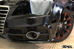 Audi A7 fully wrapped in XPEL STEALTH matte-finish paint protection film