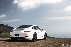 Porsche 911 Carrera on 20" XO Verona Matte Black - Rear Shot