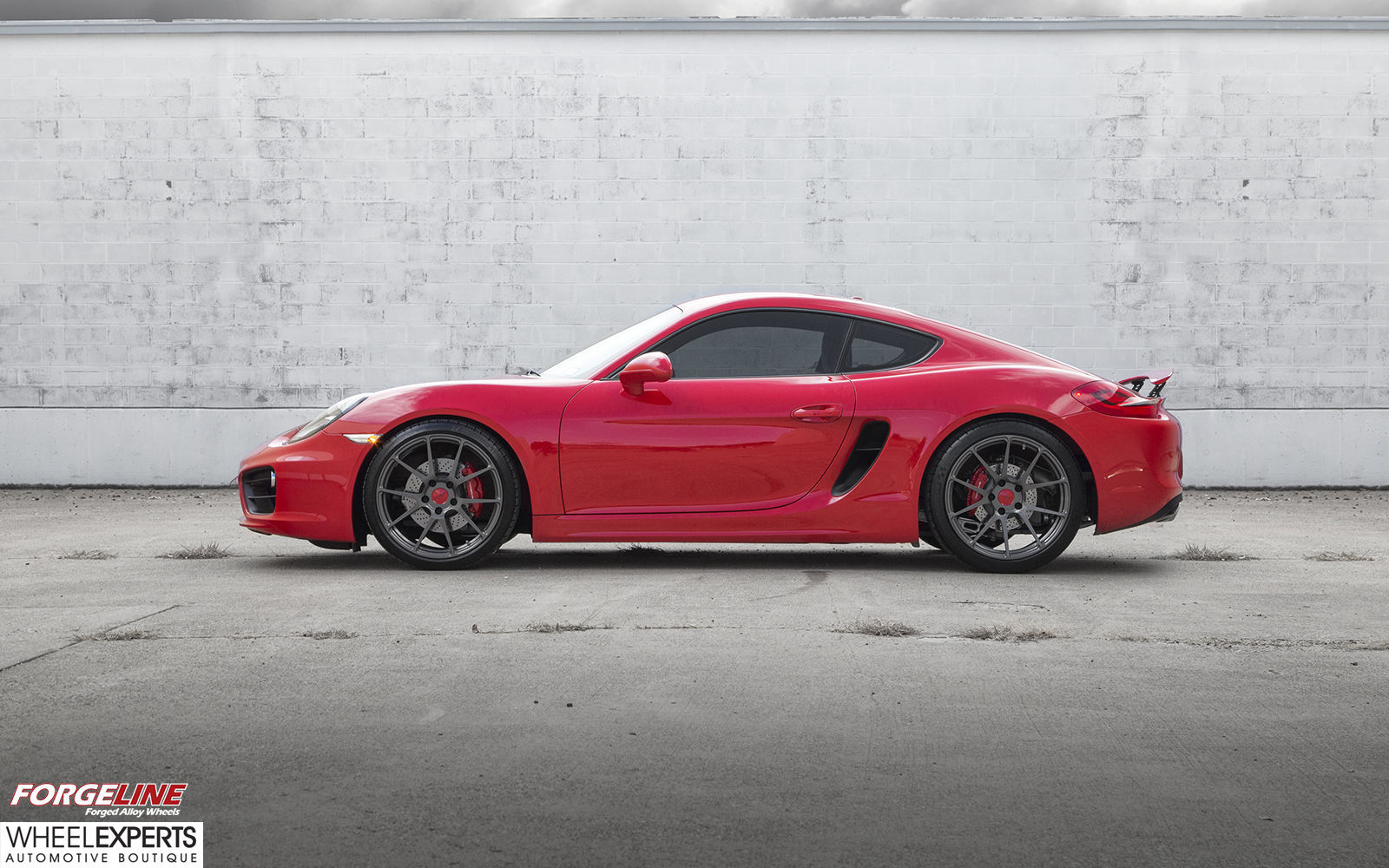 2014 Porsche Cayman | Red Porsche Cayman S on Forgeline One Piece Forged Monoblock GA1R Wheels