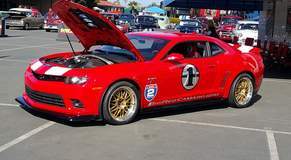 Big Red Edition Camaro Z/28 on Forgeline GX3R Wheels at Goodguys Del Mar