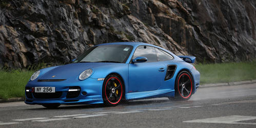 Matte Blue Porsche