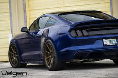 Blue Mustang GT on Velgen Wheels  VMB9 Satin Bronze  20x9 & 20x10.5