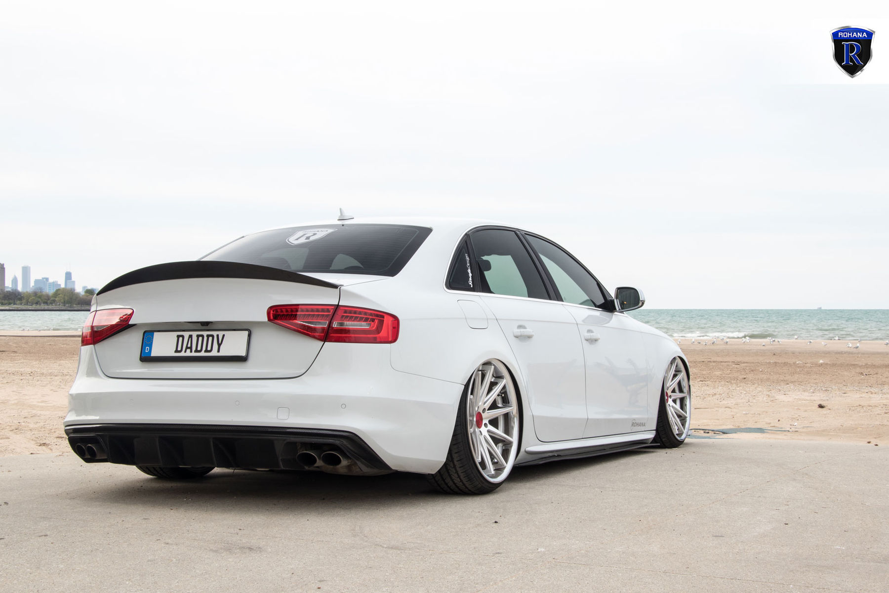 2016 Audi A4 | White Audi A4 - Rear Stance