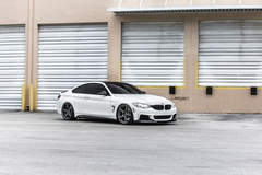 Bagged BMW 435i on Velgen Wheels  Classic5 Matte Gunmetal 20x9 & 20x10.5 