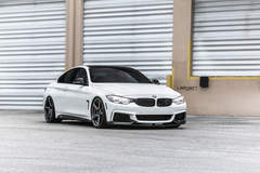 Bagged BMW 435i on Velgen Wheels  Classic5 Matte Gunmetal 20x9 & 20x10.5 