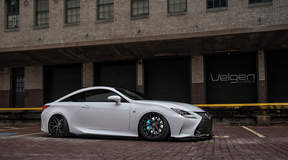 Bagged Lexus RC350 F-Sport on Velgen Wheels 