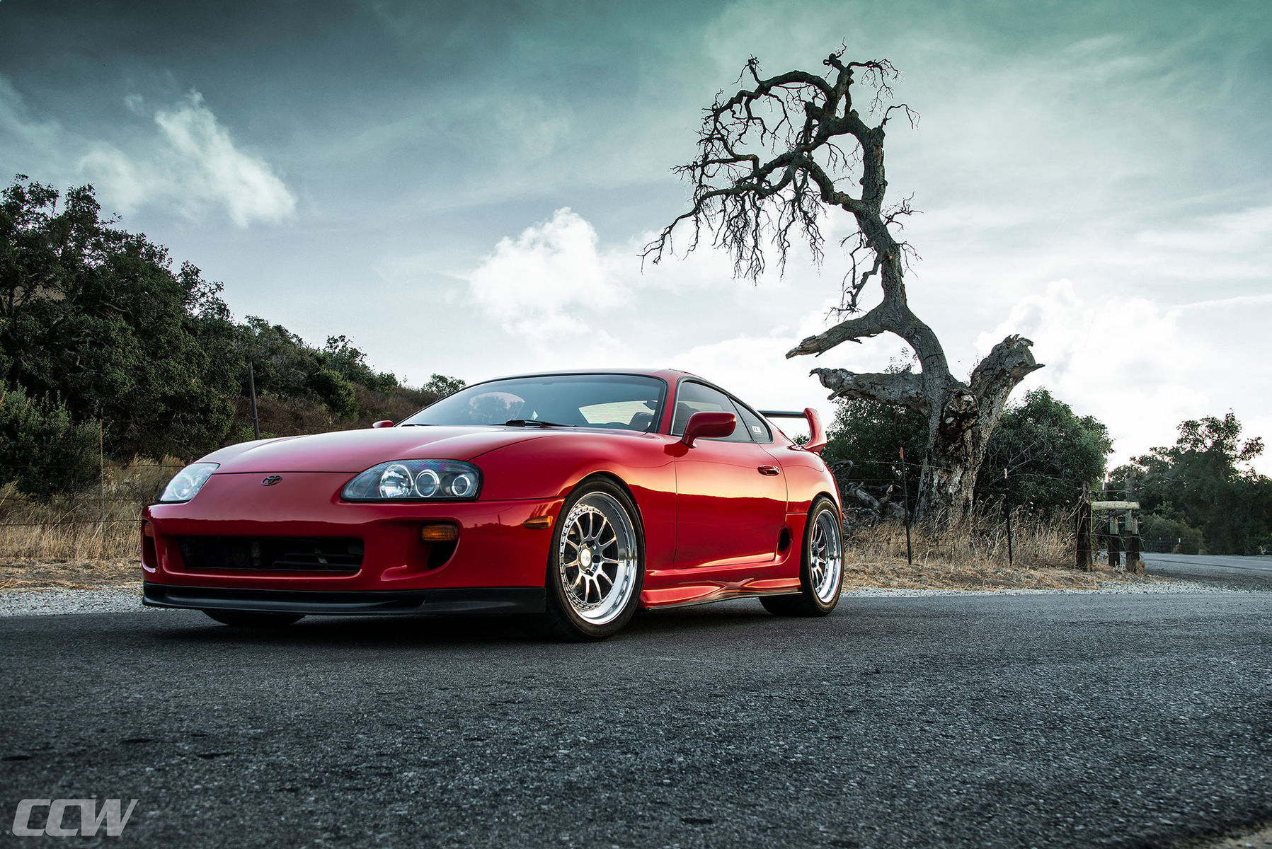 Volkswagen Supra | Renaissance Red Toyota MKIV Supra - CCW D110 3 Piece Forged Wheels