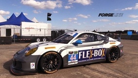 Magnus Racing's #44 GTD Porsche on Forgeline One Piece Forged Monoblock GTD1 Wheels