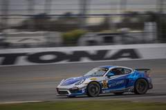 CJ Wilson Racing Porsche Cayman GT4 Clubsports Test at Roar Before the 24 on Forgeline One Piece Forged Monoblock GS1R Wheels