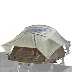 Yakima SkyRise medium tent mounted to a SkyLine system with base camp